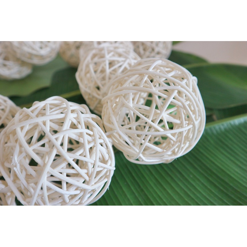Buy Rattan decorative balls Set of 5 MyDeal