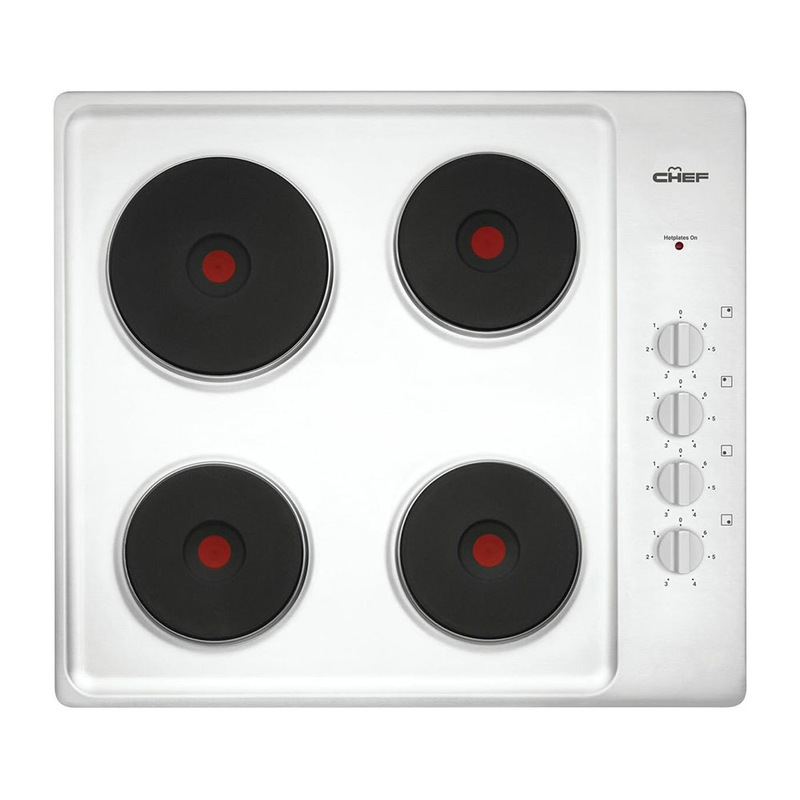 Buy Chef CHS642SB 60cm 4 Zone Stainless Steel Electric Solid Cooktop