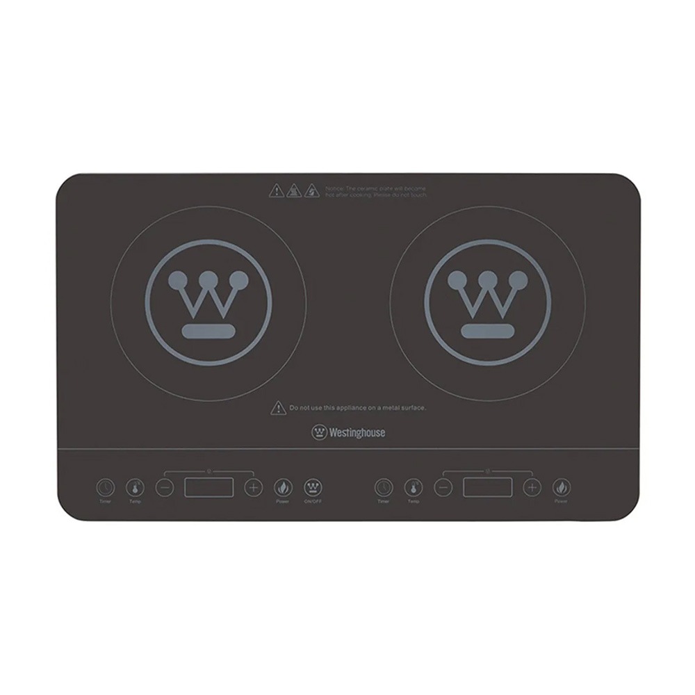 Buy Westinghouse WHIC02K 2400W Black Twin Induction Cooktop - MyDeal