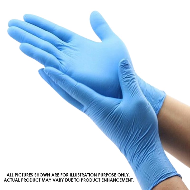 quantum blue nitrile gloves