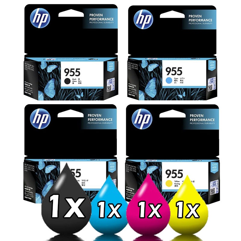 4 Pack Genuine HP 955 Ink Cartridges 