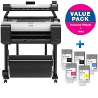 Canon imagePROGRAF TM-200 24" MFP Large Format Printer with Stand, L24ei Scanner + Inks Bundle