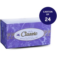 Carton of 24 boxes Finesse 2 Ply Comfort Facial Tissue 250 Sheets/Box
