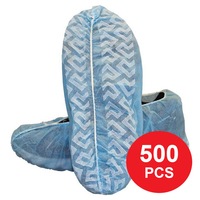 500pcs Disposable Anti-Skid Blue Polypropylene Shoe Covers