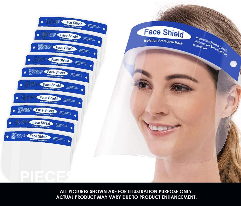 10pcs Full Face Shield Mask Clear Protective Film Flip Up Safety Cover Better