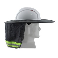 Hard Hat Sun Brim Neck Shield Sun Protection Visible Mesh - Grey