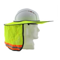 Hard Hat Sun Brim Neck Shield Sun Protection Visible Mesh - Yellow