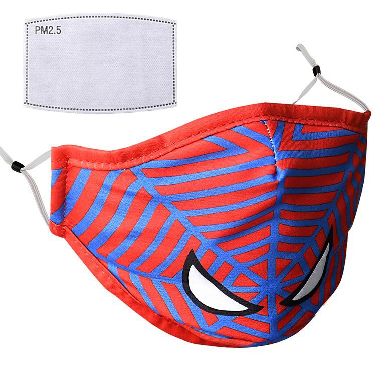 Inkmasters Cotton Reusable Washable Kids Face Mask with Adjustable Ears + 1 Filter