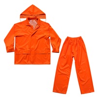 Inkmasters Orange Rainwear Set PVC/Polyester For Outdoor Activities/General Industry/Forestry/Mining/Agriculture - 4XL
