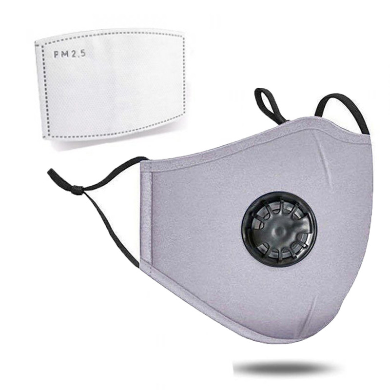Inkmasters Pure Cotton Washable Reusable Face Mask with Breathing Valve + 1 PM