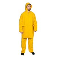 Rainwear Yellow PVC 3/4 Jacket & Pants For Outdoor Activities/General Industry/Forestry/Mining/Agriculture