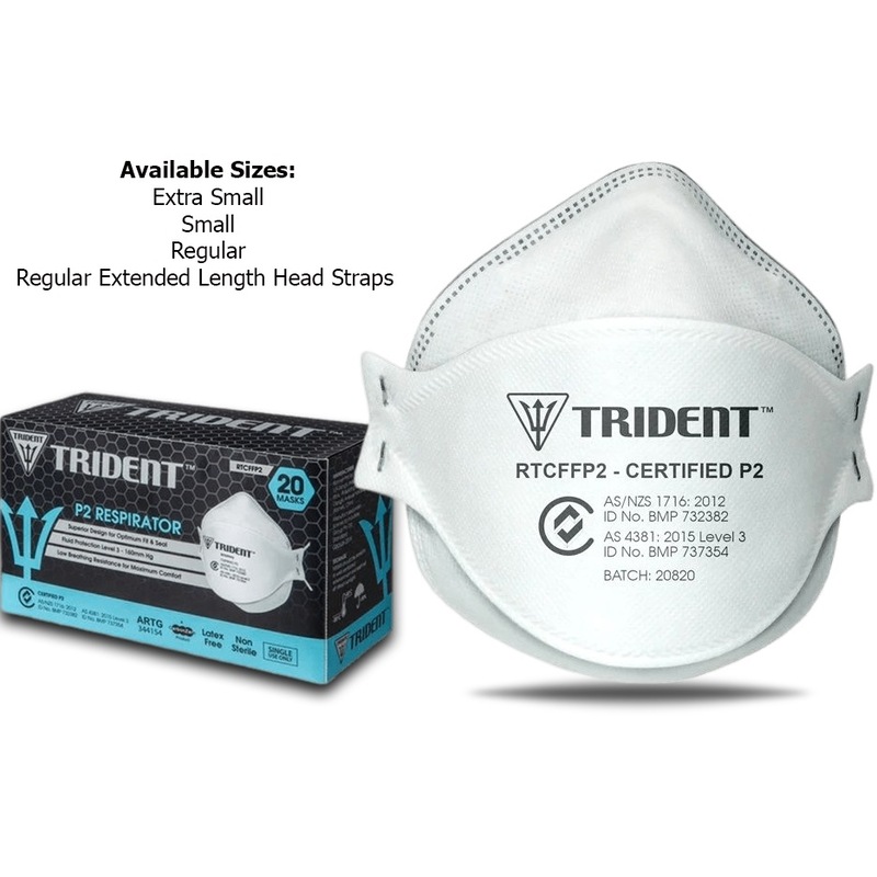 Buy Trident® Surgical P2 Respirator Level 3 Face Masks, Regular, TGA