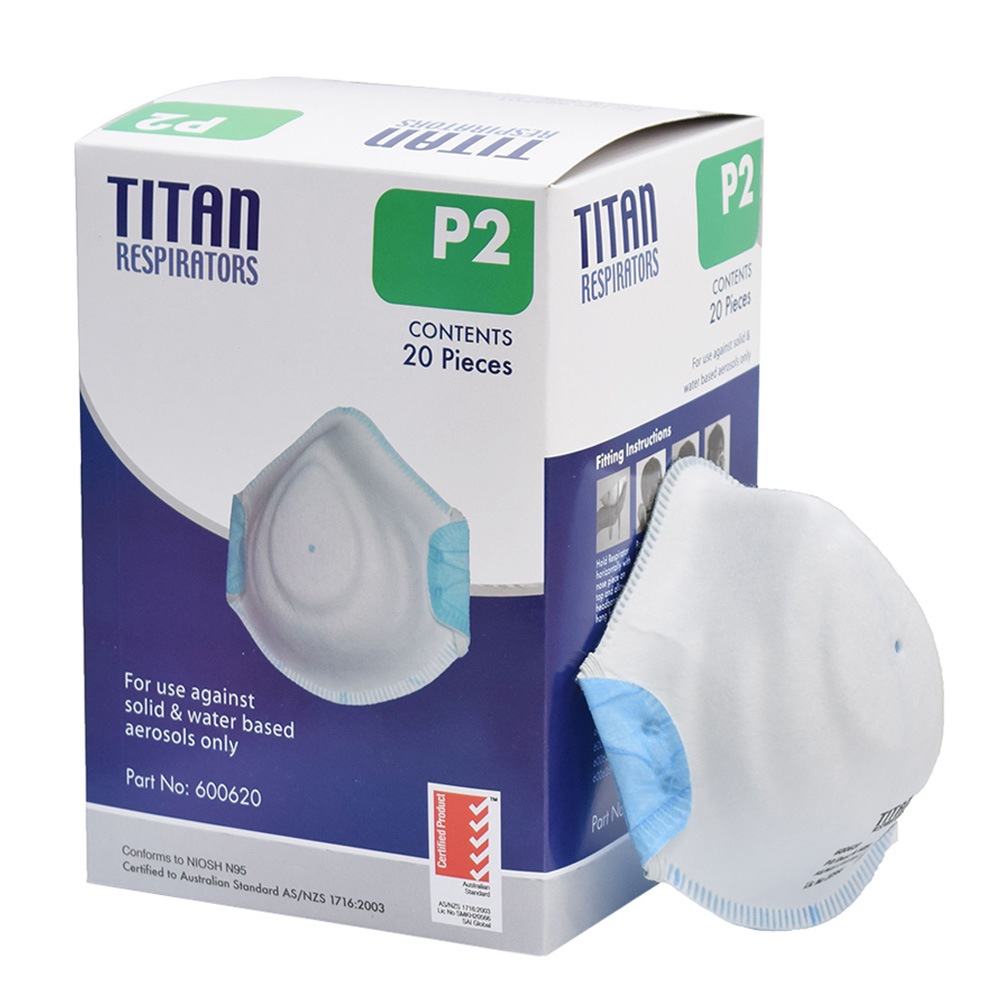 Ultra Health Titan P2 Disposable Respirator 600620 Box/20 Australia