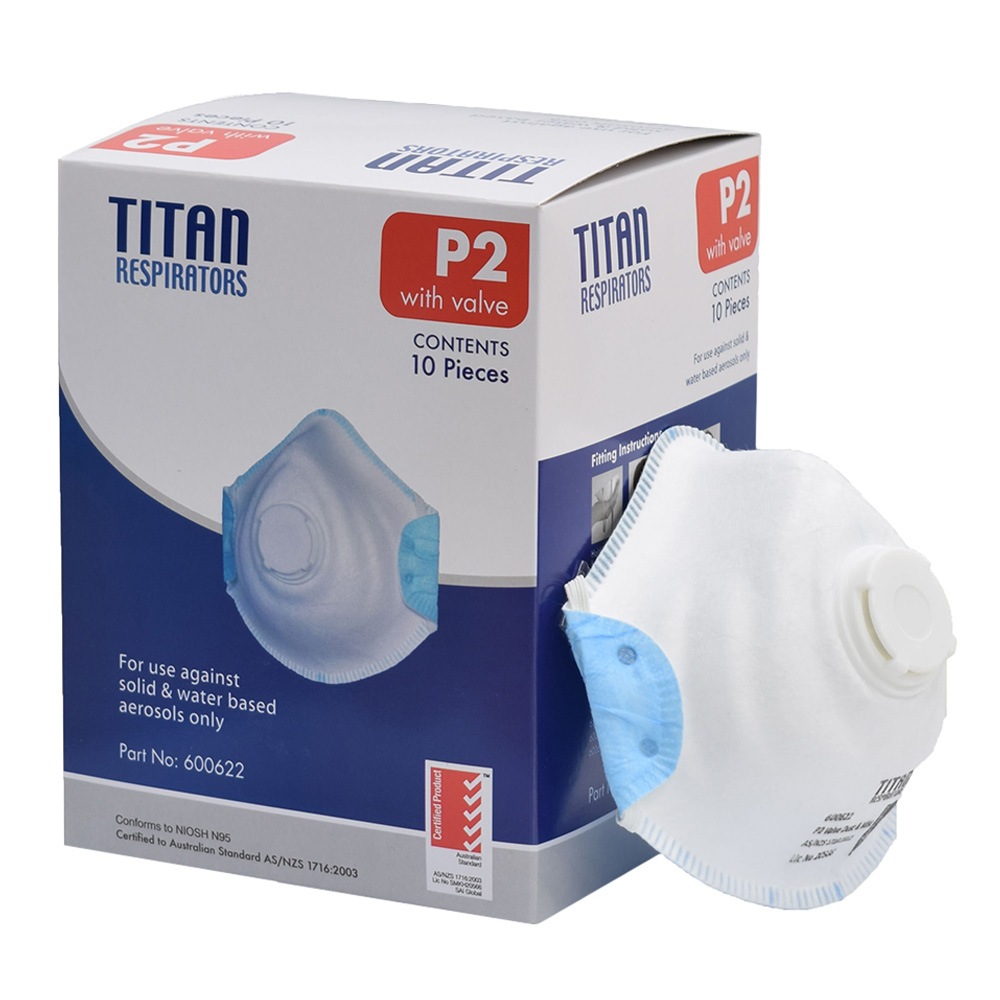 Ultra Health Titan P2 Valved Respirators Box/10 Australia