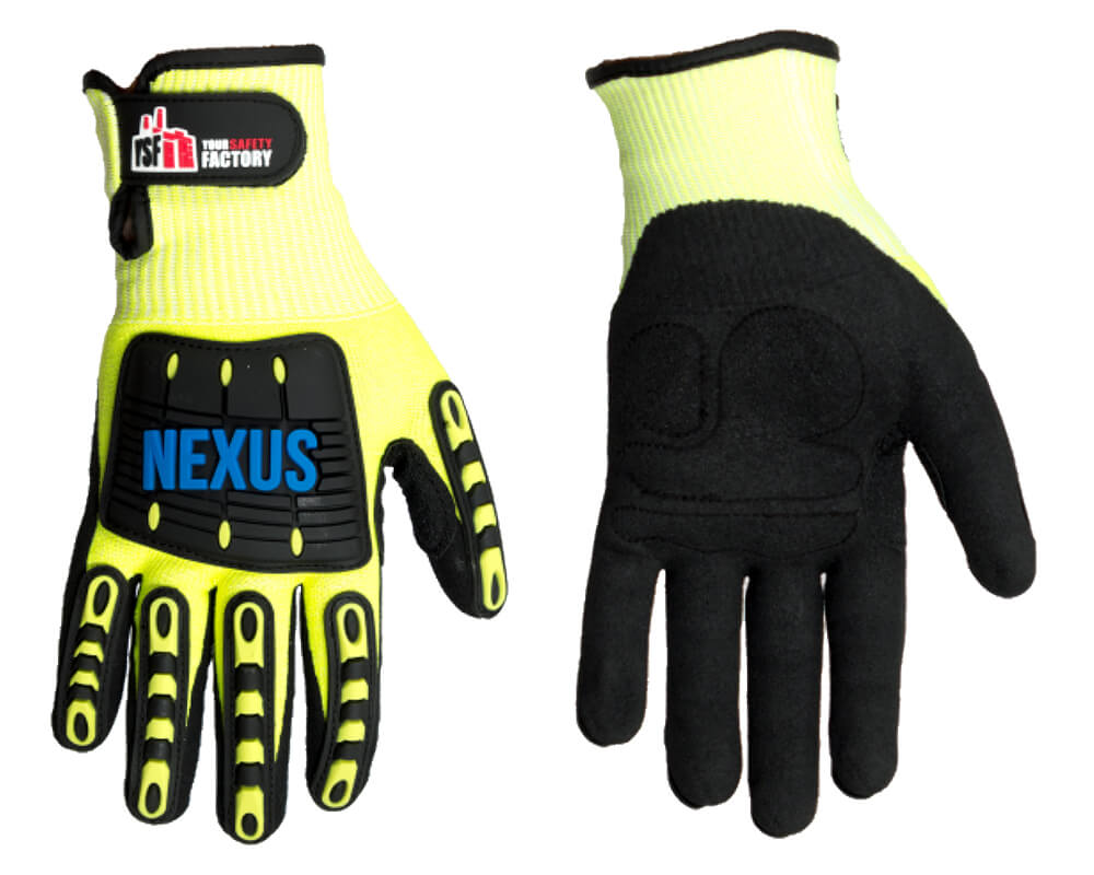 YSF Nexus GRIP Cut 5/DP TPR Nitrile Sandy Finish Gloves  Xlarge