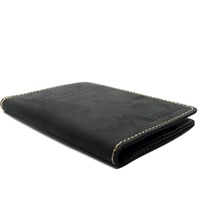 HAARLEM Unisex DERMA 21750 Leather Passport Cover Black