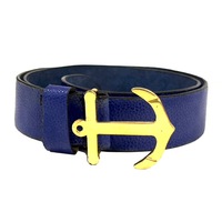 HAARLEM Women KUZE 16200 Leather Belt Blue