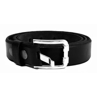 HAARLEM Men KUZE 16460 Leather Belts Buffed Edges Black