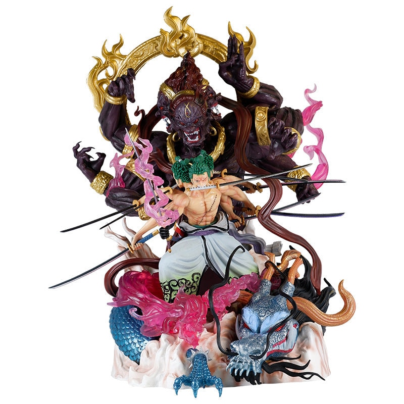 Buy Big Size One Piece Roronoa Zoro Ashura Demon Ver. PVC Action Figure ...