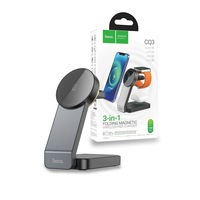 Hoco 3 in 1 15W Magsafe Magnetic Dock Wireless Charger Folding Stand CQ3