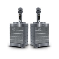 SDRD SD-128 BLUETOOTH SPEAKER Dual Wireless Microphone Karaoke Portable Speaker