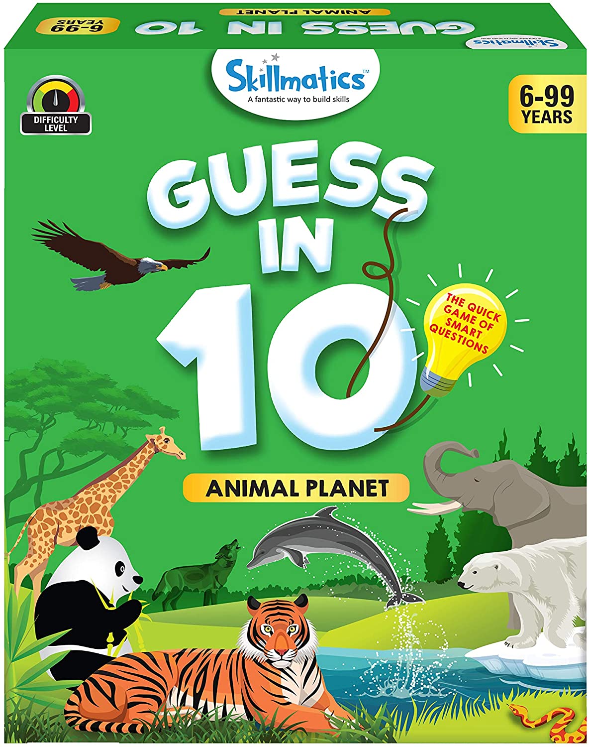Skillmatics Educational Game : Guess in 10 (Ages 6-99 Years) Animal Planet