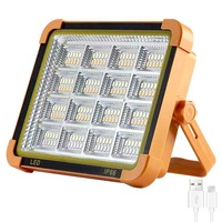 uper bright 160LED Solar Work Light USB Rechargeable IP66 Camping Lantern Magnet Car Repair Floodlight Power Bank Construction