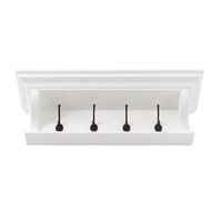 Halifax 4 Hook Coat Rack 70cm - White