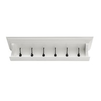 Halifax 6 Hook Coat Rack 100cm - White