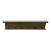 Halifax 6 Hook Coat Rack - Green Black Antique