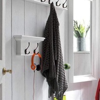 Halifax Coat Hanger Wall Unit 2 Hook - White
