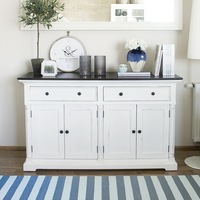 Provence Accent Buffet - White With Dark Brown Top