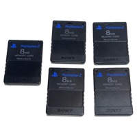 5 X Genuine Playstation 2 PS2 8MB Memory Card Sony *Region Free* (Preowned)