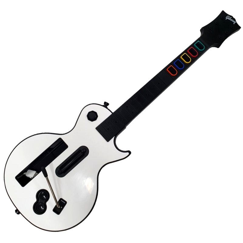 Cover Posteriore Per Controller Wii Chitarra Les Paul Guitar Hero – Speedway, Nera - Foto 3
