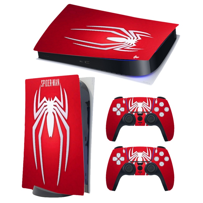 Buy PS5 Themed Decal Sticker Wrap For Disc Edition Console - Spiderman ...