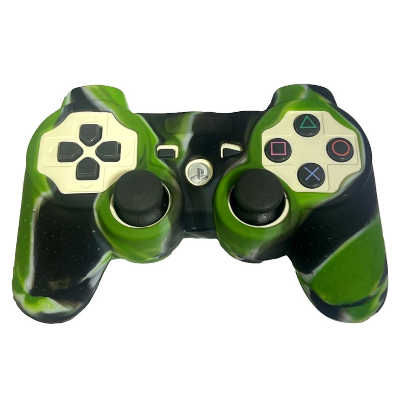 Buy Silicone Cover For PS3 Controller Skin Case Green and Black Swirl