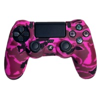 Silicone Cover For PS4 Controller Case Skin - Hot Pink Camo