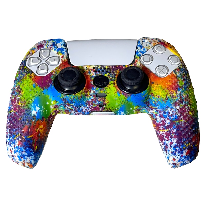 Buy Silicone Cover For PS5 Controller Case Skin - Paint Splatter ...