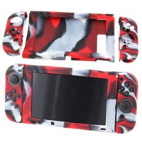 Silicone Cover For Switch + Joy Con - Black and Red
