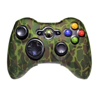 Silicone Cover For XBOX 360 Controller Skin Case Dark Green Camo