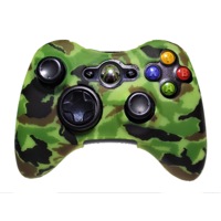 Silicone Cover For XBOX 360 Controller Skin Case Lime Green Camo