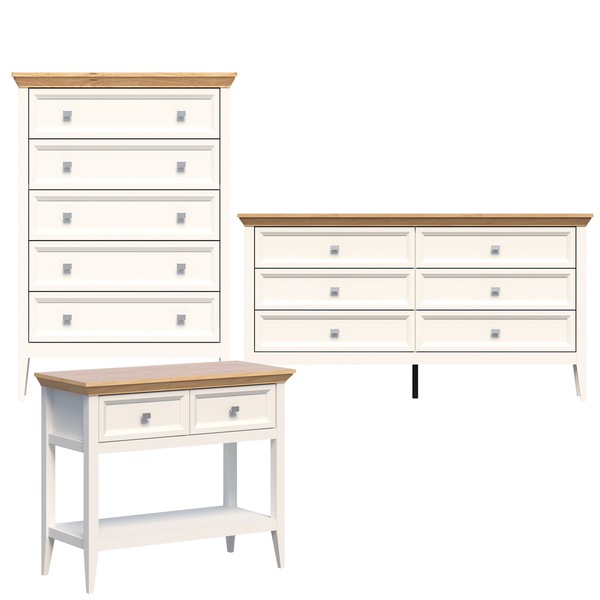 Buy Coogee 5 Drawer Chest, 6 Chest of Drawers Dresser, and Console ...