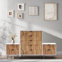 Chelsea Chest of 5 Drawers Dresser with 2 Bedside Tables Bundle