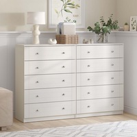 Harriet 5 Drawer Chest of Drawers Tallboy Dresser - 2 Set Bundle - Stylish and Durable Bedroom Storage