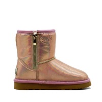 Waratah UGG Holographic Kids Zip UGG Boots - Rose Gold