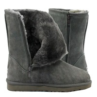 Waratah UGG Unisex Water Resistant Short Mid Zip Up Boot - Grey