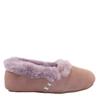 Waratah UGG Woman's Sheepskin Cross Stitch Slippers - Pink