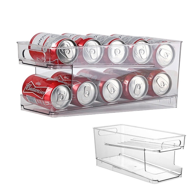 Buy 2 Tiers Stackable Can Holder Rack Beverage Organizer For Kitchen