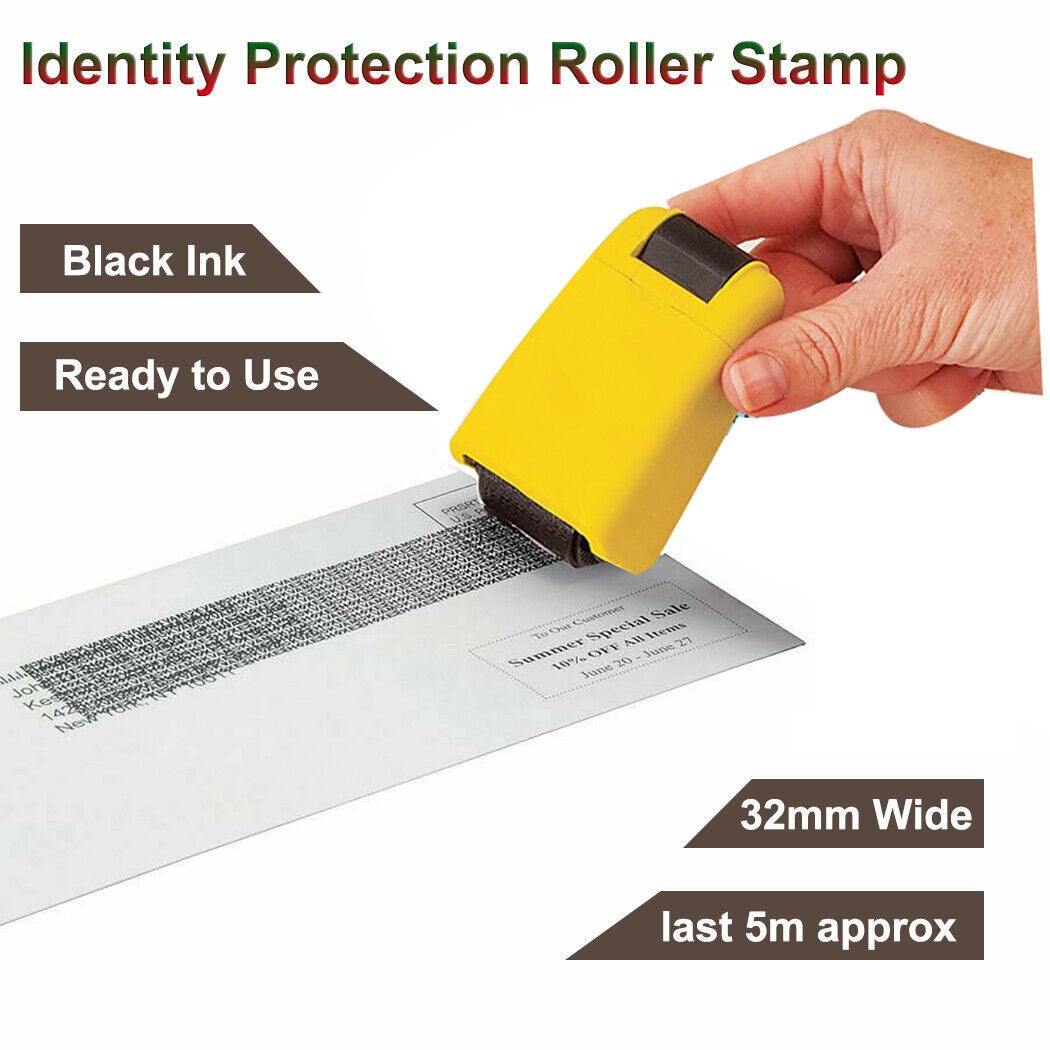 Identity Theft Protection Roller Stamp Plus Guard Your ID Stamp Roller