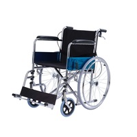 Portable Wheel Chair Easy Folding Wheelchair 24 Inch Wheels Lightweight Mobility